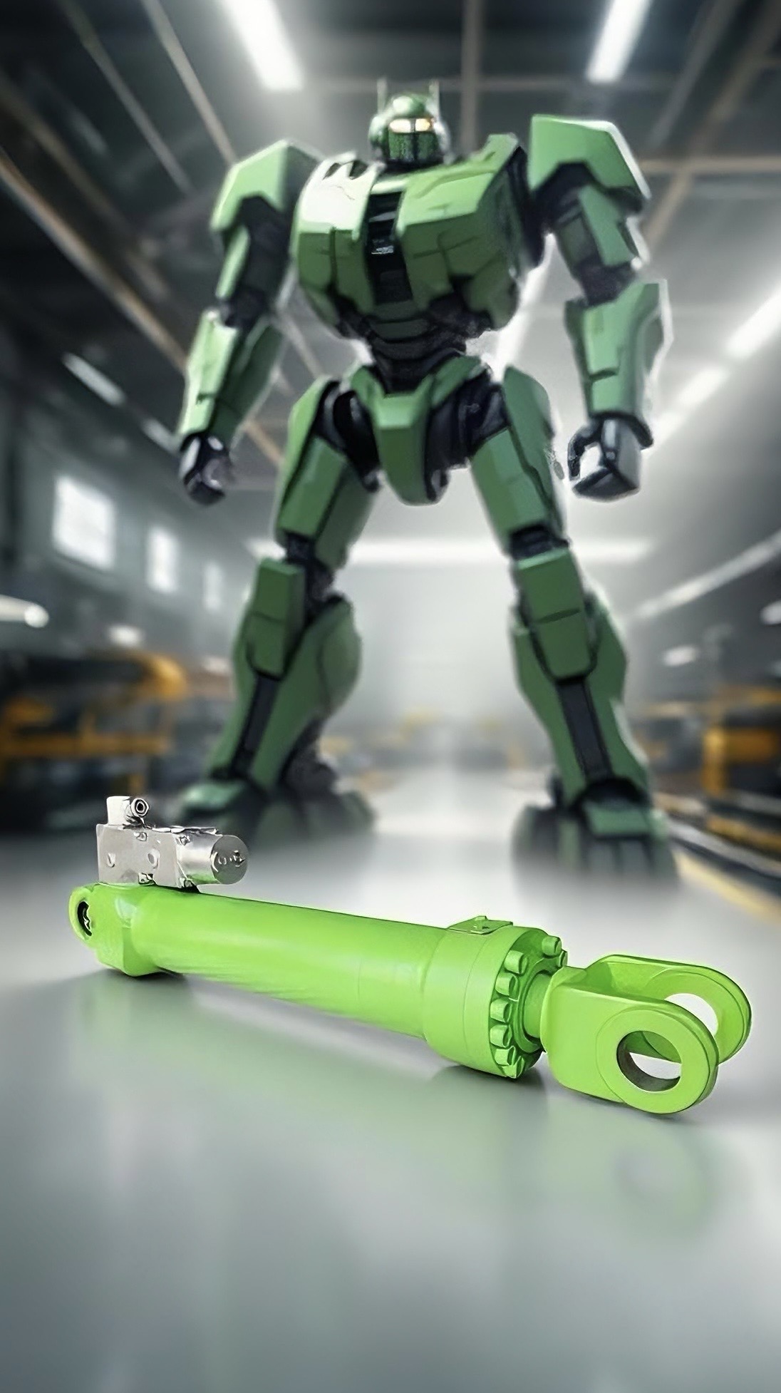 Engineers testing robot movements in controlled environment